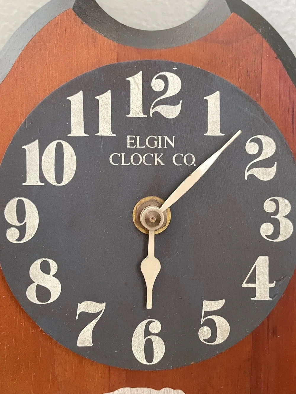 Vintage Elgin Clock Co Wool Mill Wall Clock | Primitive Farmhouse Decor
